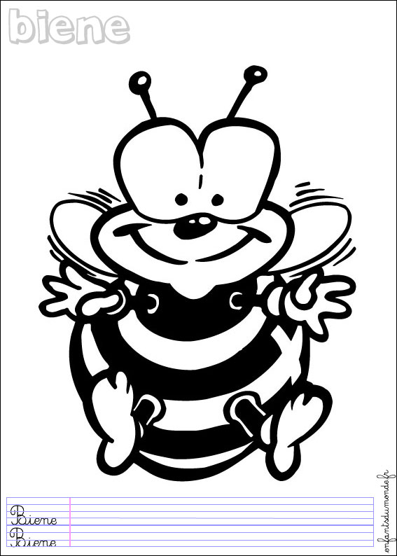 coloriage abeille 1