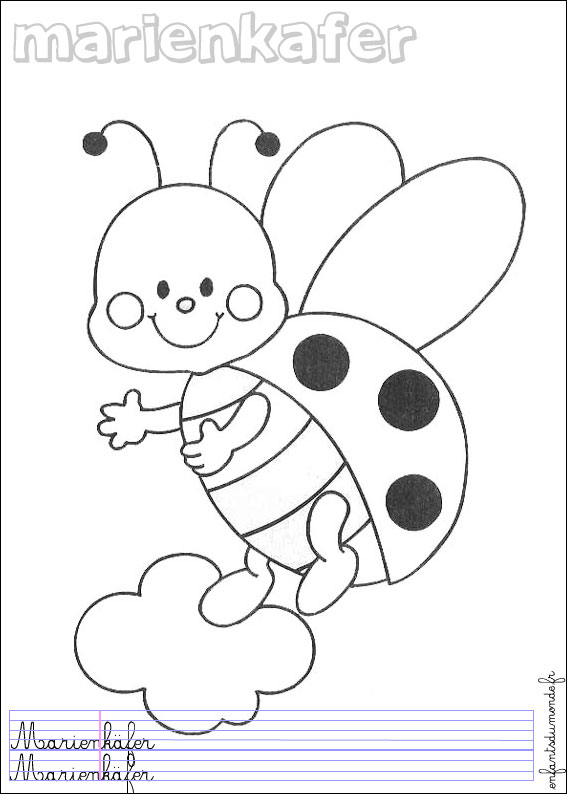 coloriage coccinelle 1