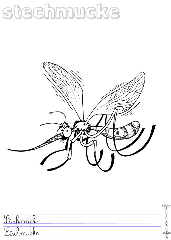 coloriage moustique 1