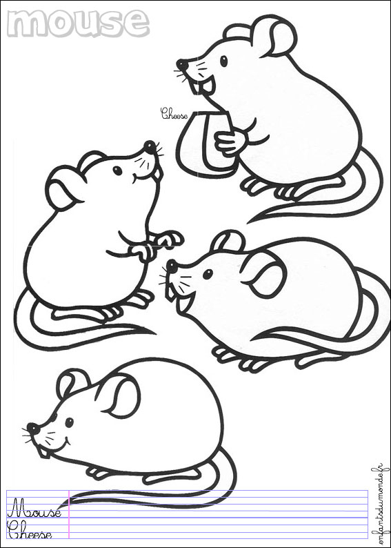 Coloriage De Petite Souris