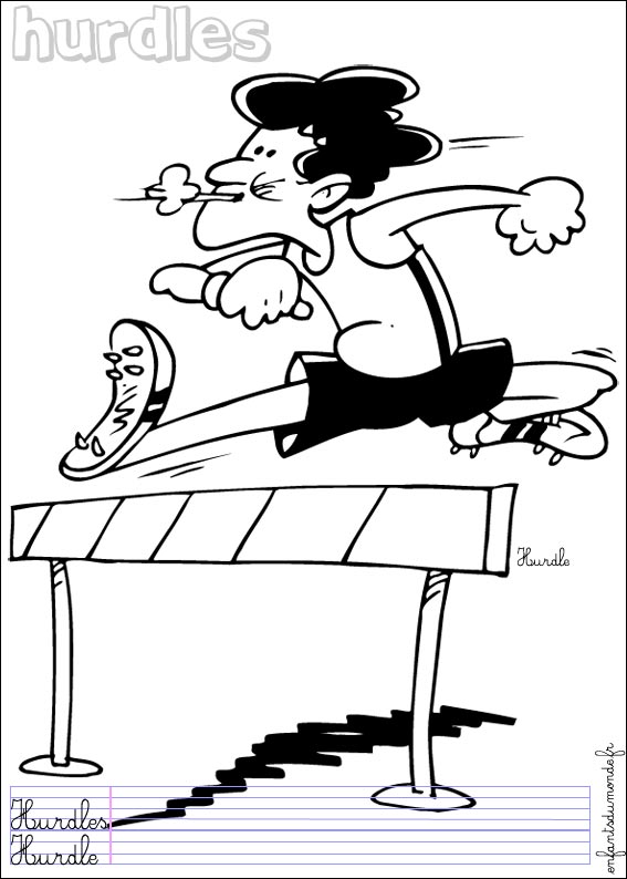 coloriage saut haies 1 .:. Coloriages Athlétisme en anglais coloriage saut haies 1 .:. Coloriages Athlétisme en anglais