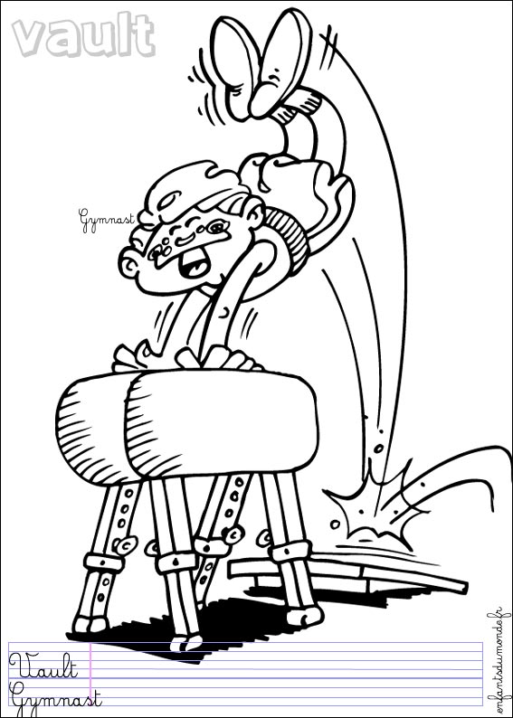 coloriage saut cheval 1