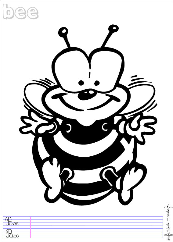 coloriage abeille 1