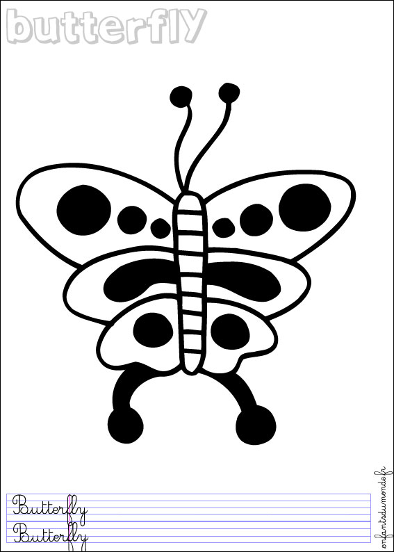 coloriage papillon 1