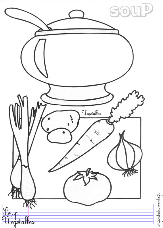 Coloriage Soupe De Legumes