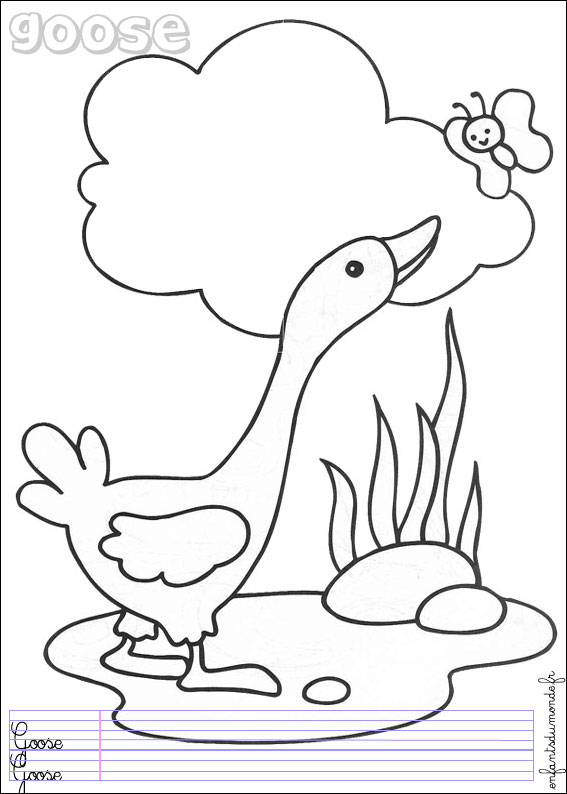 coloriage oie 2
