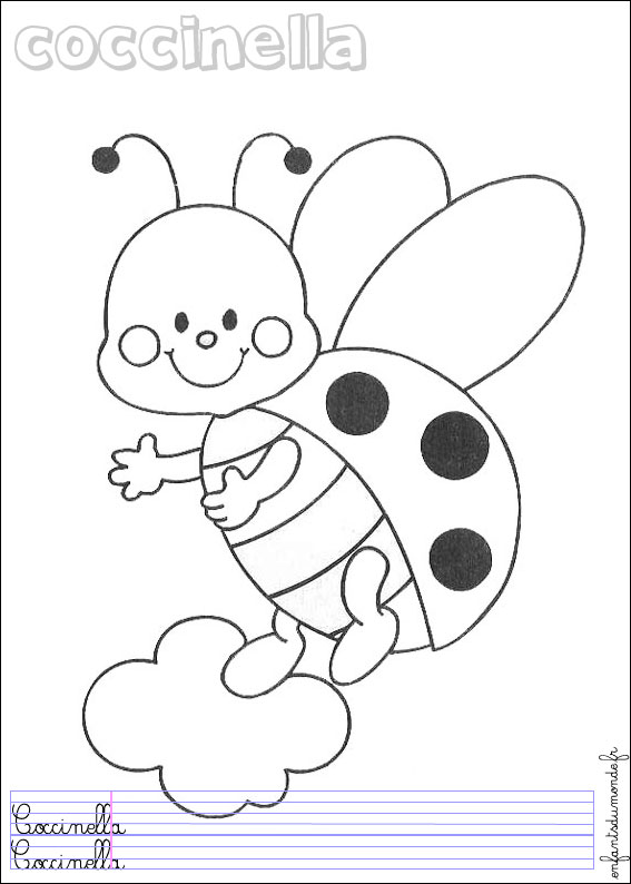 coloriage coccinelle 1