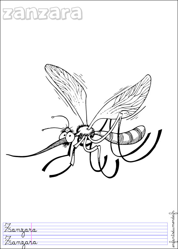 coloriage moustique 1