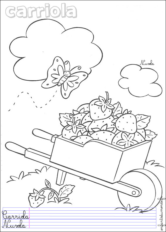 226 coloriage brouette 1