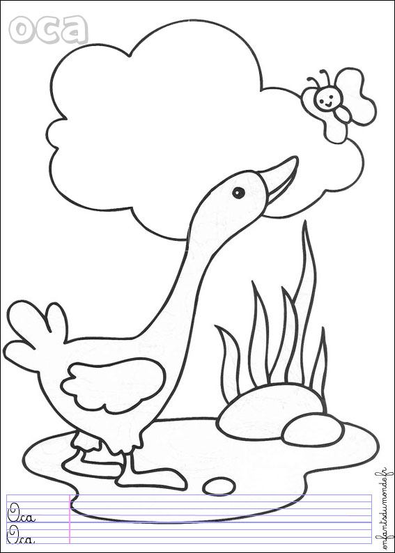 coloriage oie 2