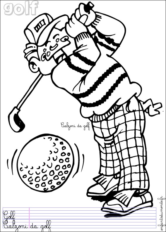 Coloriage Golf 2 Coloriages Sports De Balle En Italien