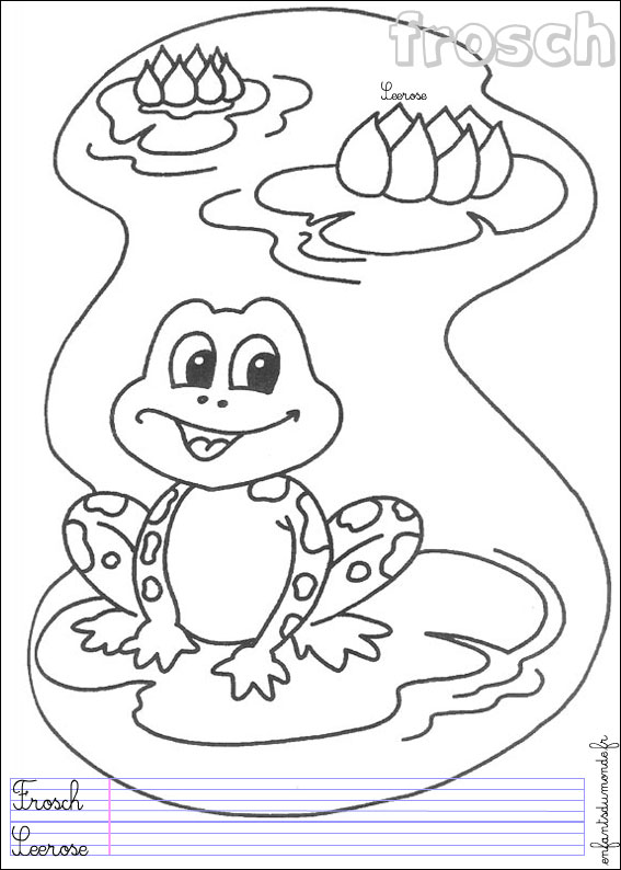 coloriage grenouille 1 Coloriages Animaux marins en 97 coloriage grenouille 1